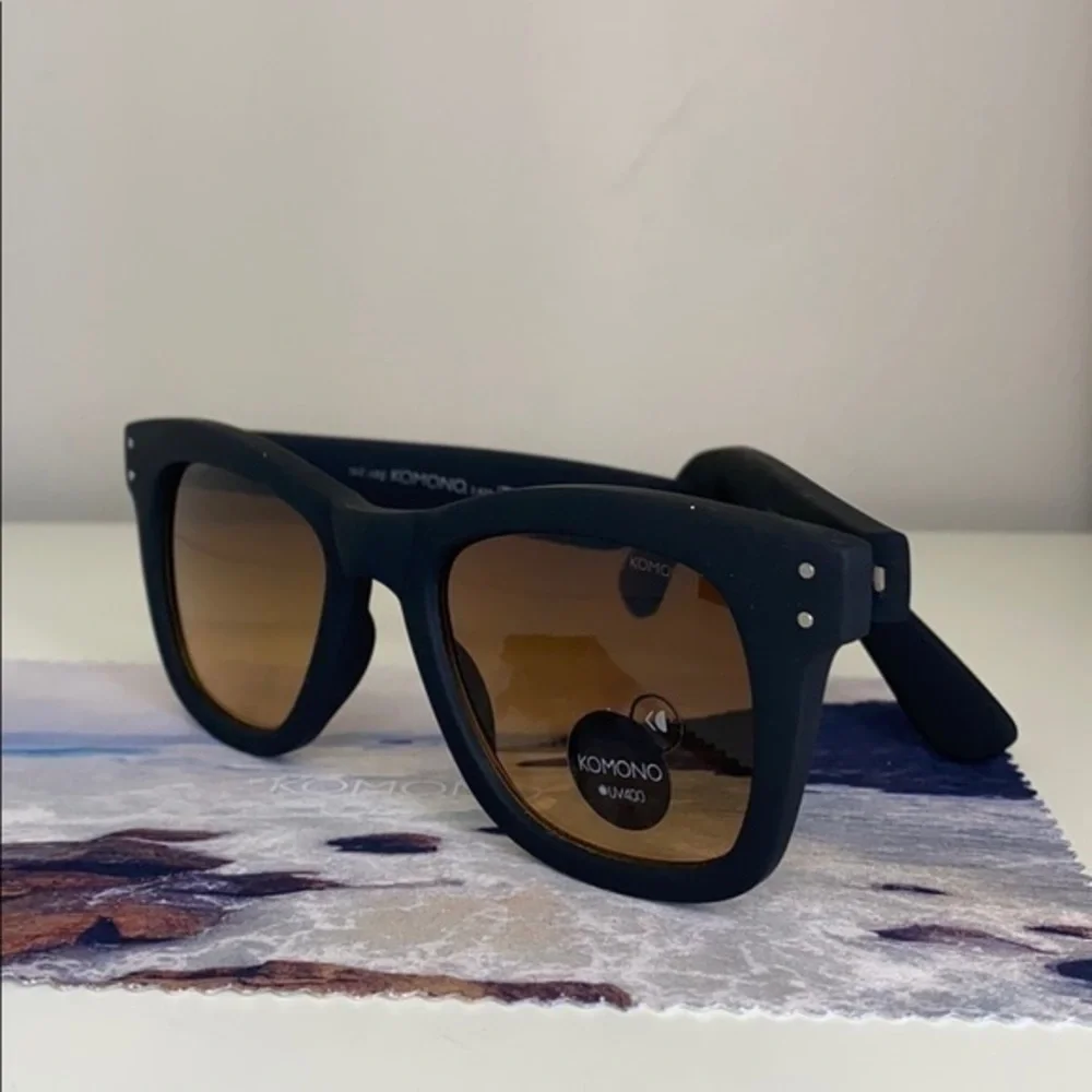 Komono New Allen Black Rubber Sunglasses